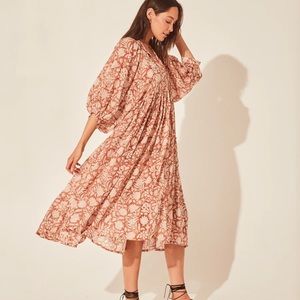 Daughters of India Kyra midi dress-caramel-brand new with tag